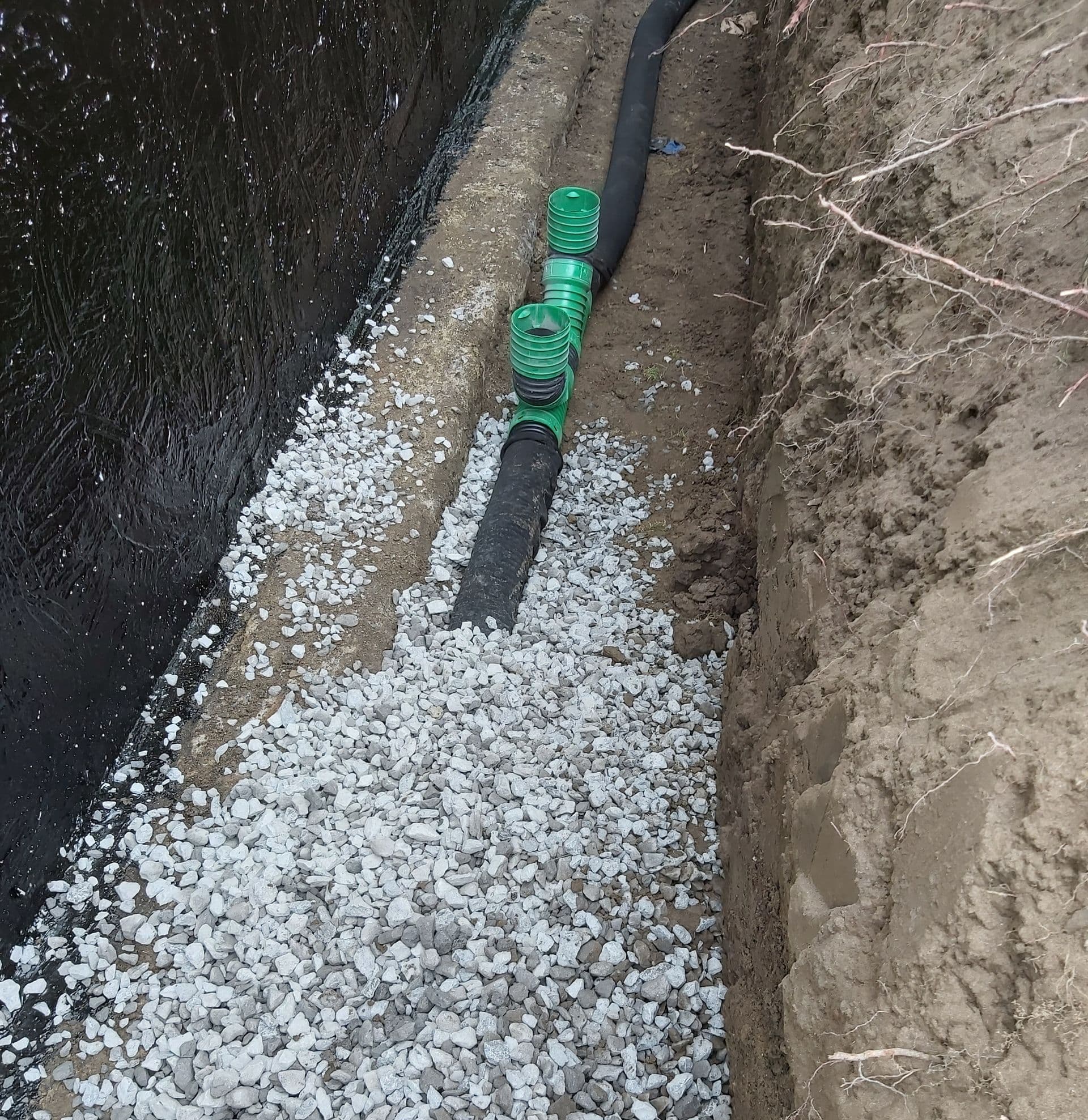 Fondation protégée par imperméabilisation