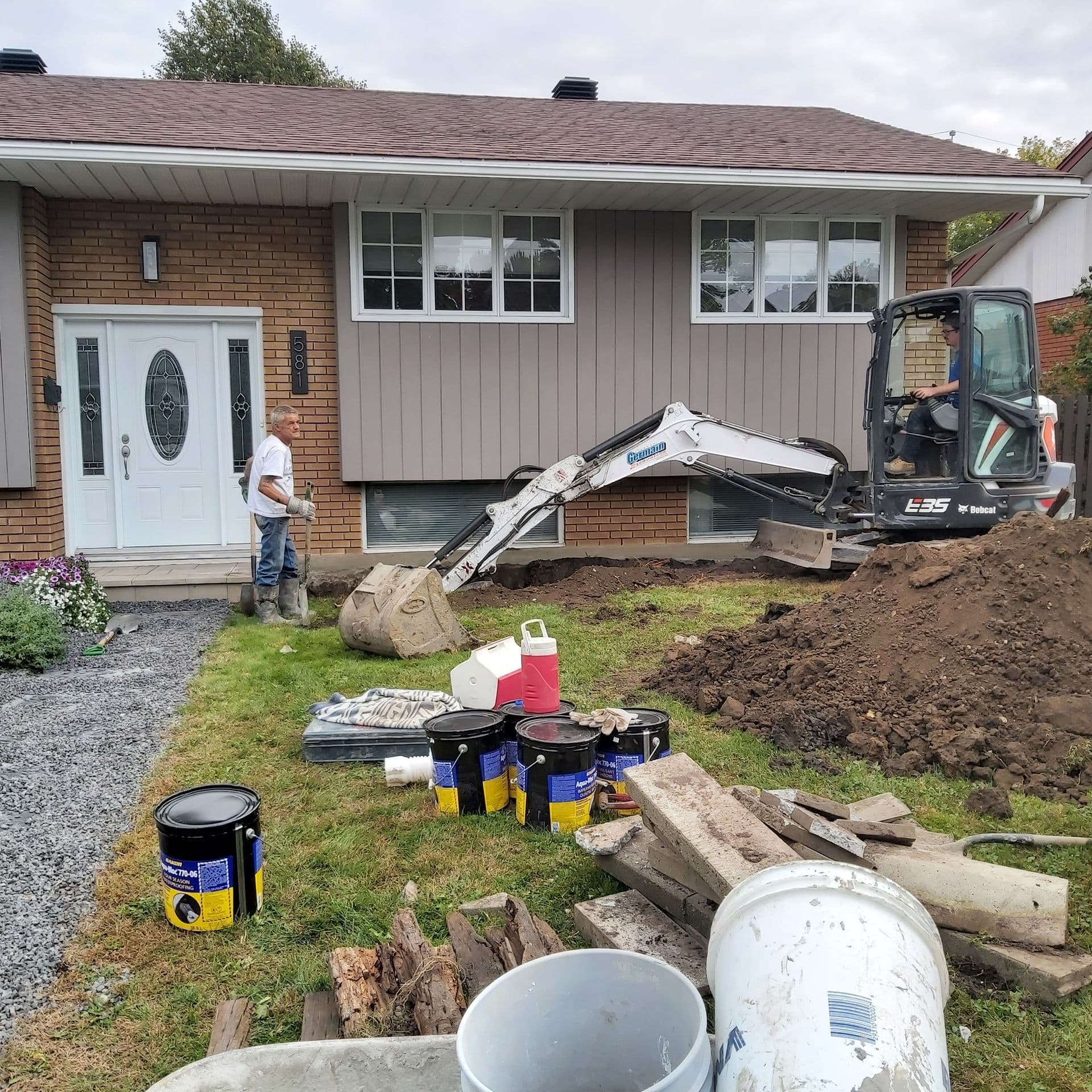 Travaux de drainage
