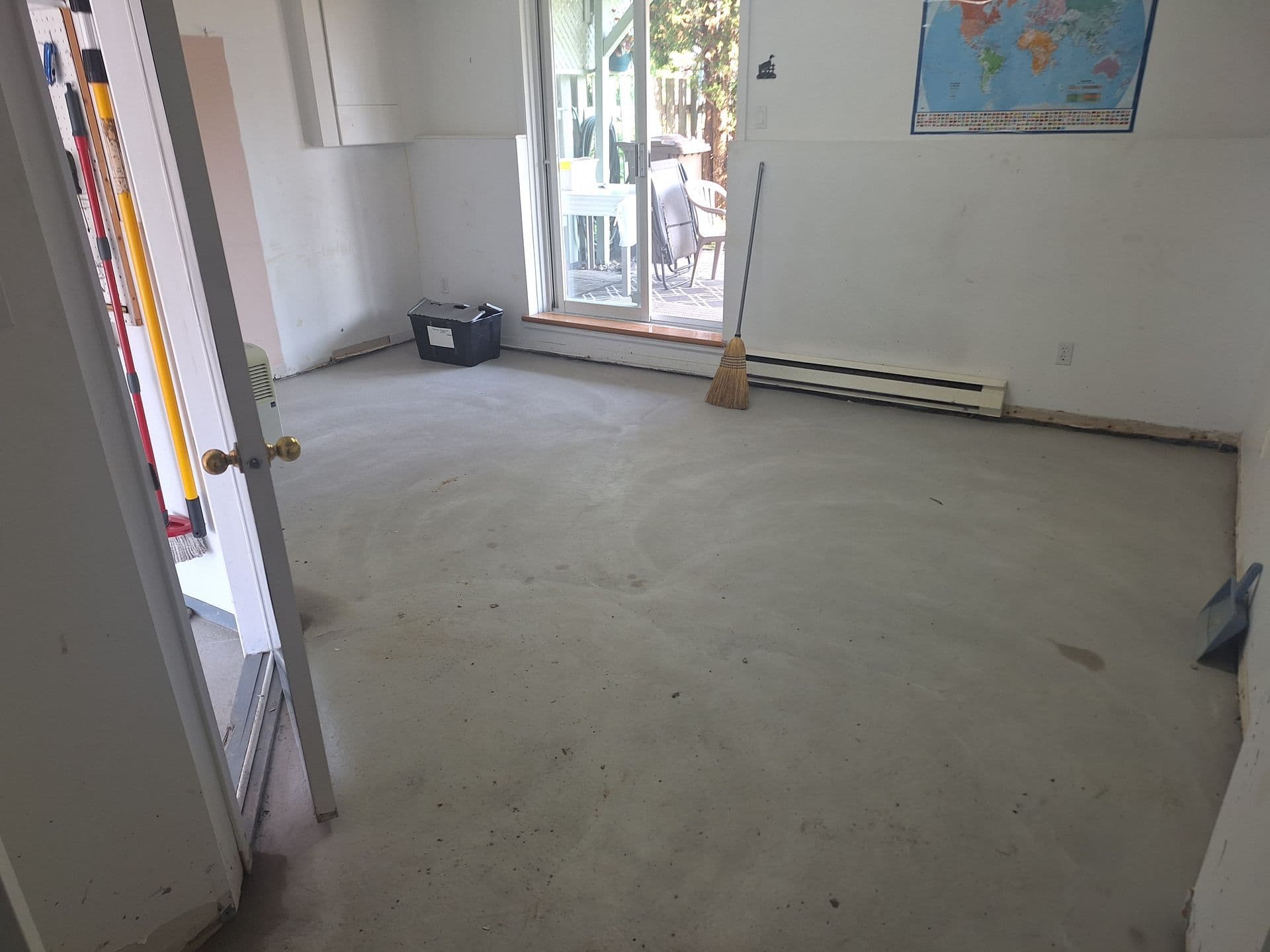 Finition de béton après réparation