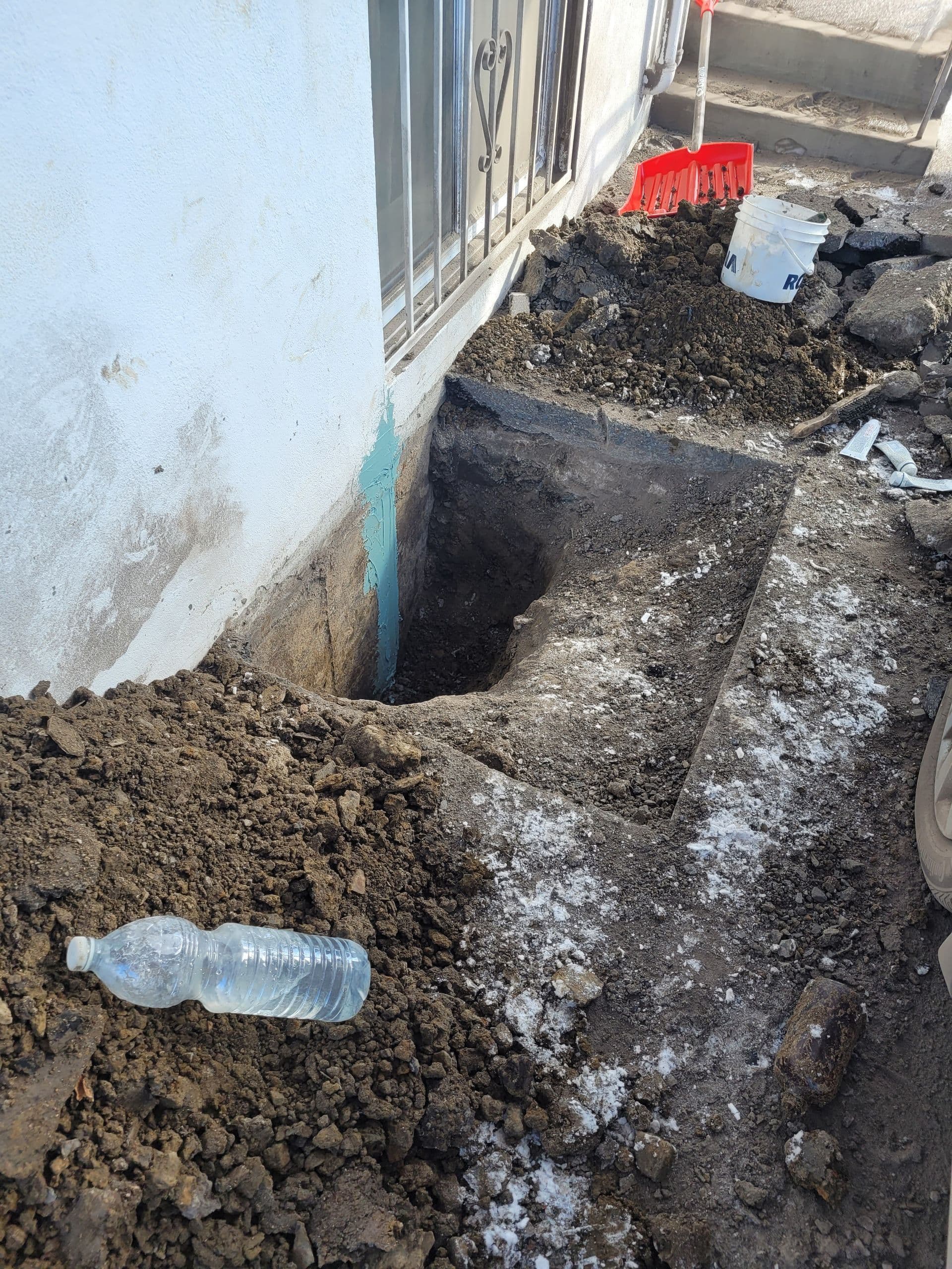 Injection de fissure en cours